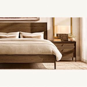 Muebles para el Hogar, Cama Personalizada Tamaño Queen/King, Estructura de Madera, Panel de Tela, para Dormitorio - Product Image 6