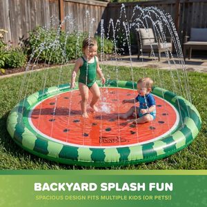 Aspersor de Agua en Forma de Sandía de 60 Pulgadas para Niños Pequeños, Juego Acuático de Verano para el Patio Trasero - Product Image 6