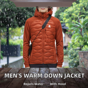 Parka d'hiver pour homme 7XL, respirante, écologique, imperméable, décontractée, longue, épaisse, chaude, à capuche, avec chauffage au graphène, rembourrée en polyester, unie - Product Image 2
