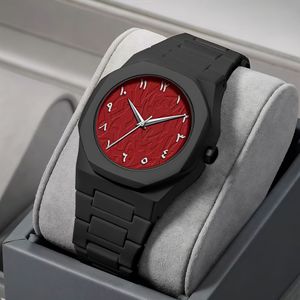 Montres de sport de luxe pour hommes, 40 mm, bracelet 20 mm, fermoir caché à bouton-poussoir, cadran à aiguilles, verre, plastique, quartz, étanche, chiffres arabes - Product Image 4