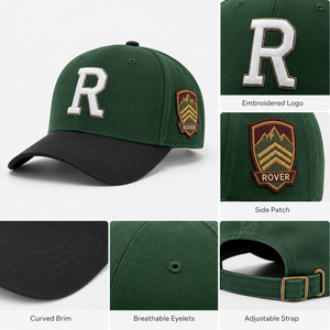 OEM Mens Xxl Xl Odm 5 Panel Custom Embroidered Logo Adjustable Curved Brim Bill Snapback Fitted 2 Tone Baseball Caps Gorras <b>Hats</b> - Product Image 2