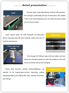 Youhaocnc חדש שולחן ואקום 220v 380v 3d גילוף <span class=keywords><strong>4</strong></span> ציר סרוו 1325 1530 פרסום עץ <span class=keywords><strong>cnc</strong></span> נתב - Product Image 6