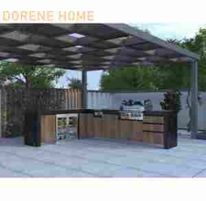 Alüminyum çerçeve ile <span class=keywords><strong>2026</strong></span> DORENE Modern stil L şekli komple açık barbekü mutfak - Product Image 1