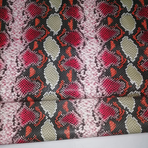 2022 yeni varış mont malzemeleri sahte yılan desen pamuk taban PU deri kumaş seksi etek veya pantolon kullanılmış - Product Image 6