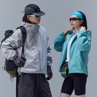 Veste de sport d'extérieur unisexe pour adultes DuPont à capuche, légère, avec fermeture éclair à trois aiguilles, hydrofuge, anti-taches et résistante à l'huile