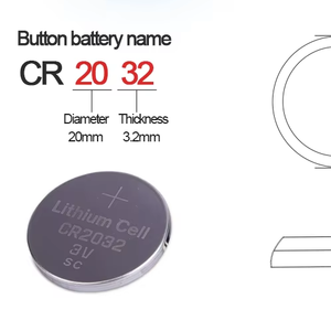 En stock, <span class=keywords><strong>piles</strong></span> CR2032 225 mAh, non rechargeables, <span class=keywords><strong>piles</strong></span> bouton au lithium CR2032 3V pour montre, clé de voiture, pile bouton CR2032 - Product Image 1