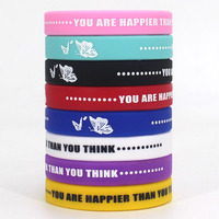 Bracelet en silicone imprimé multicolore, bracelet en caoutchouc, logo personnalisé, commande en gros OEM, cadeau pour campagne de sensibilisation
