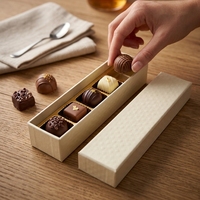 Boîte cadeau en carton rigide personnalisée avec couvercle et base, de qualité alimentaire, pour chocolats et truffes, en promotion