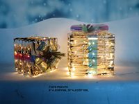 Nouvelle arrivée vente en gros de coffret cadeau de Noël avec lumières LED pour la décoration de Noël du festival