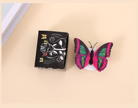 Autocollant mural 3D papillon lumineux LED multicolore, best-seller transfrontalier, décoratif et adhésif