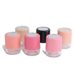Hot Wholesale Mushroom 5g Blush Hairline Powder Jar Loose Powder Packaging Container with Sponge mirror Cosmetic Loose Powder