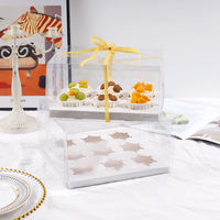 Sortie d'usine Transparent Donut Macaron Dessert Gâteau Emballage Boîte Personnalisé Petits Cadeaux De Mariage Tasse Gâteau Boîte
