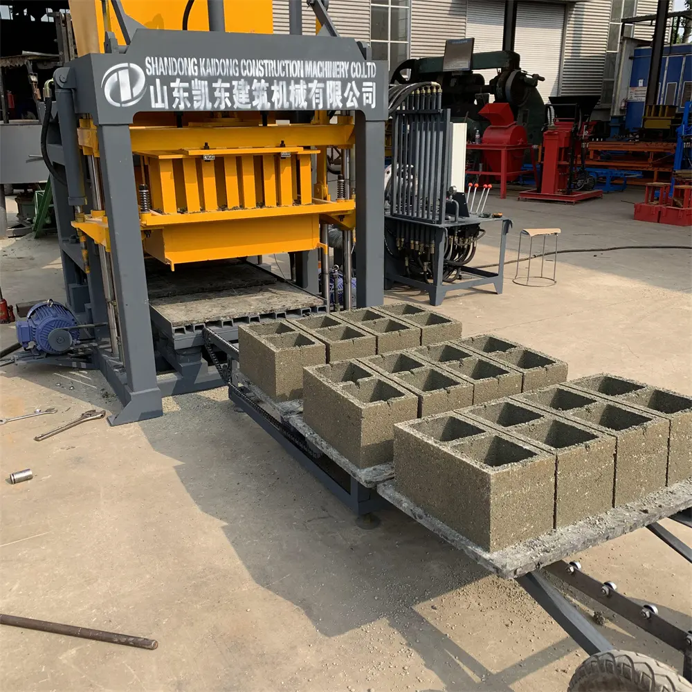 Kaidong QT4-15D автоматическая машина для производства кирпича, машина для производства полых блоков, оборудование для производства бетонных кирпичей