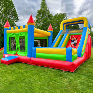 Nhiều màu thư bị trả lại nhà bouncy lâu đài <span class=keywords><strong>Inflatable</strong></span> Combo ngoài trời nhảy <span class=keywords><strong>Inflatable</strong></span> Bouncer với trượt cho trẻ em - Product Image 4