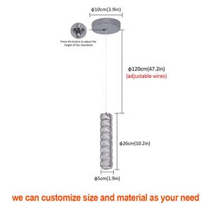 Benutzer definierte 1 Kopf moderne Kristall Kronleuchter Schlafzimmer Esszimmer dekorative Lampa ras - Product Image 4