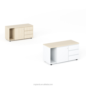 Contemporary 3-drawer Mobile Filing Cabinet Steel Frame Wood <strong>Top</strong> Durable Ergonomic <strong>Rolling</strong> Office <strong>Desk</strong> 5-Year Warranty - Product Image 3