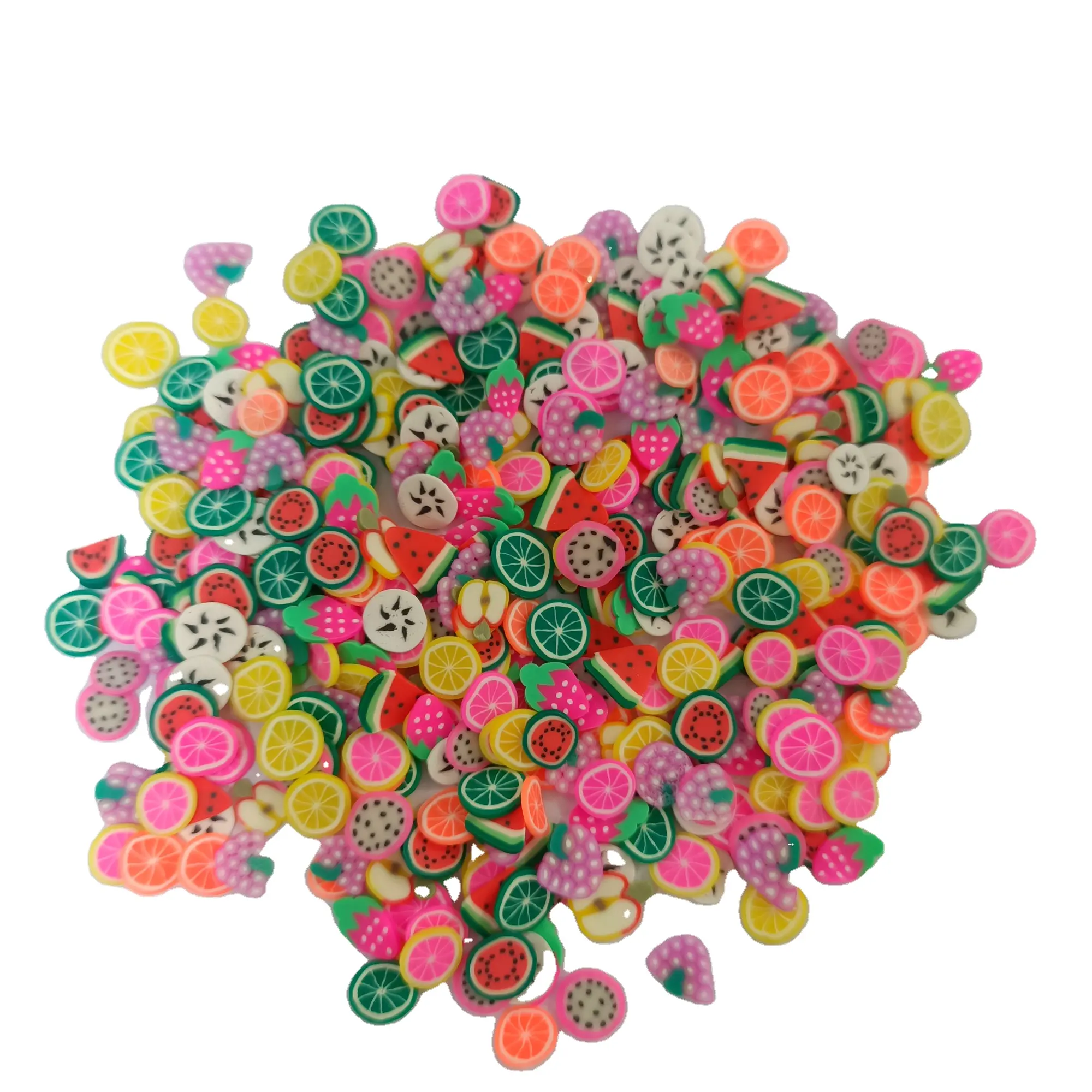 Clay Confetti Soft PVC Candy Fruit shapes multi sequins for Slime & crafts decoration