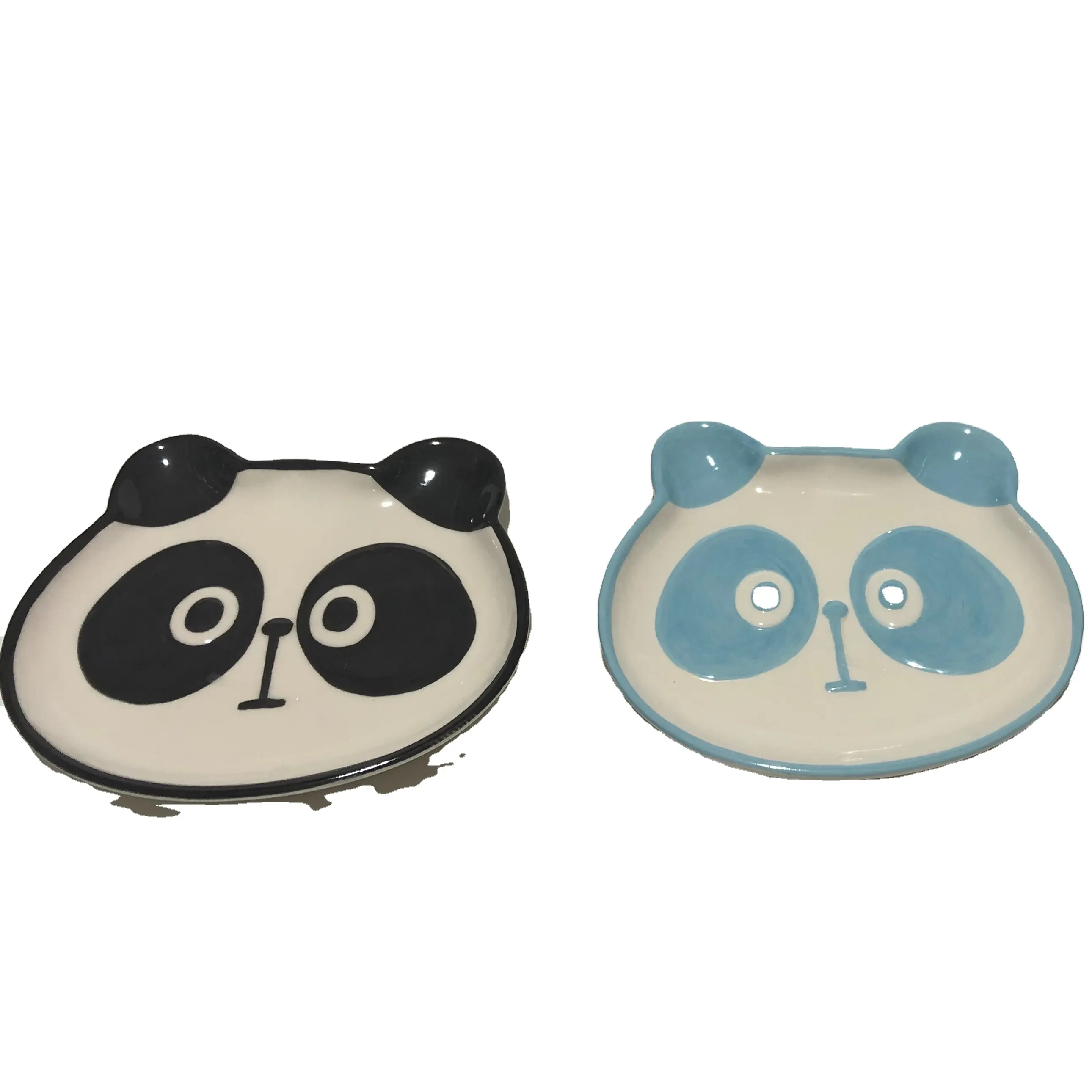 Panda Rosto em forma de Cerâmica Anel Pratos/Trinket Box/Jóias bandeja/Anel Titular, Personalizado aceitar presentes & artesanato