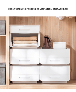 Japanese-style Household <strong>Storage</strong> Box Front-opening <strong>Plastic</strong> Superimposed Toy Clothing <strong>Storage</strong> Box Cube <strong>Storage</strong> <strong>Bins</strong> - Product Image 5