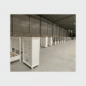 Juego de cama de madera rústica antigua personalizable para dormitorio, comedor o baño, muebles de dormitorio ajustables para uso doméstico - Product Image 1