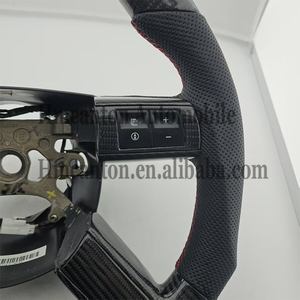 Volant de direction en cuir perforé de qualité supérieure, en fibre de carbone, pour Chrysler 300C, volant de direction de voiture - Product Image 5