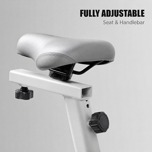 <span class=keywords><strong>Bicicleta</strong></span> Estática <span class=keywords><strong>de</strong></span> <span class=keywords><strong>Spinning</strong></span> Blanca para Interiores con Transmisión por Correa, Volante <span class=keywords><strong>de</strong></span> Inercia <span class=keywords><strong>de</strong></span> 5 kg, Carga Máxima <span class=keywords><strong>de</strong></span> 100 kg, para Ejercicio Cardiovascular, Venta al por Mayor - Product Image 2