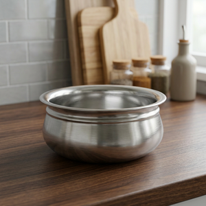 Best Selling Premium Sustainable Eco-Friendly Stainless Steel Handi Dishwasher Safe Anti-Slip Heavy Duty Tableware Serveware - Product Image 3