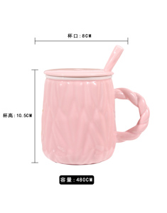 Tasse à eau personnalisée, mignonne et adorable, tasse à boire, tasse en céramique personnalisée, tasse à café avec couvercle et cuillère - Product Image 6