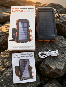 Banco de Energía Solar 4 en 1 de 10000 mAh, Cargador USB Solar Impermeable, Batería de 10000 mAh, Plástico, para Teléfonos Móviles y Dispositivos, 10W - Product Image 3