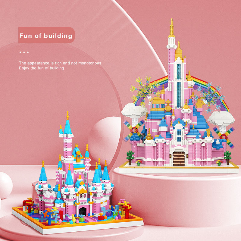 Rainbow Castle Model DIY Assembly Toys - Educational Fun