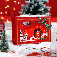 Boîte cadeau vide pour la veille de Noël, boîte cadeau surprise, emballage créatif pour Noël et Thanksgiving, boîte en carton recyclable, PVC transparent