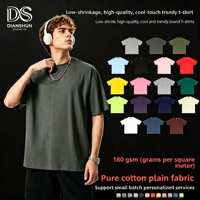 T-shirt décontracté pour homme, style américain, col rond, manches courtes, coupe ample, 220g, 100% coton, respirant et frais, collection été 2026