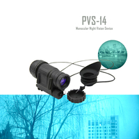 Monoculaire de vision nocturne PVS-14 OEM ODM à phosphore vert/blanc, champ de vision 50°, atténuation automatique, étanche, portée 1000m, boîtier de lunette de vision nocturne