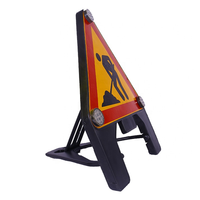 Portable pliable clignotant réfléchissant avertissement de sécurité rappel de danger Construction de route Plasticade panneaux d'affichage de panneau de trafic