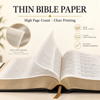 Bible d'étude personnalisée, impression de référence, couverture rigide en cuir PU, papier fin, fabricant OEM, notes et commentaires, vente en gros