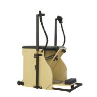 Silla de Pilates de Madera Maciza MJD W56, Dispositivo de Ejercicio Ajustable para Estudio de Pilates y Uso Doméstico, Portátil y Ecológico