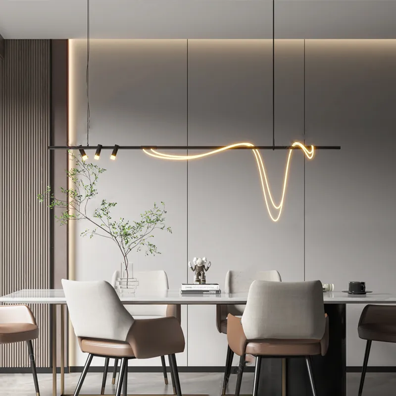 Plafonnier LED de luxe au design moderne, design créatif, luminaire décoratif de plafond, idéal pour une salle à manger ou un restaurant
