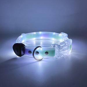 USB Rechargeable LED Lights <b>Dog</b> Collar & <b>Leash</b> Set Flashing Safety Glow Waterproof Rubber Classic Simple Style for <b>Dogs</b> - Product Image 2