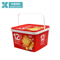 Boîtes à biscuits jetables en plastique PP IML de 3000 ml pour la maison