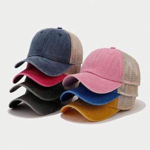 Summer New Arrival Vintage Faded Cotton Dad <b>Hat</b> Blank Sport <b>Hat</b> Baseball Cap With Mesh - Product Image 1