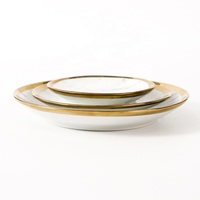 Support à gâteaux de mariage personnalisé, 3 niveaux, en céramique marbre, or, porcelaine décorative, vente en gros, pop,