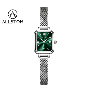 Relojes de Pulsera de Alta Calidad para <span class=keywords><strong>Mujer</strong></span>, Esfera Cuadrada, Correa de Acero, Color Rosa Plateado, Reloj Romano para <span class=keywords><strong>Mujer</strong></span>, Reloj de Pulsera Elegante para Negocios, Esfera Rosa Suave para Chica - Product Image 5