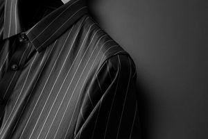 All'ingrosso abbigliamento uomo a righe di lusso vestito due pezzi <span class=keywords><strong>Polo</strong></span> e pantaloni Set - Product Image 5