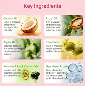 <span class=keywords><strong>ชุด</strong></span>ผลิตภัณฑ์ดูแลเส้นผมเด็กจากน้ำมันมะพร้าวธรรมชาติ: ช่วยลดผมชี้ฟู บำรุงเส้นผม และส่งเสริมการเจริญเติบโต พร้อมเสริมสร้างลอนผมอย่างเป็นธรรมชาติ - Product Image 2