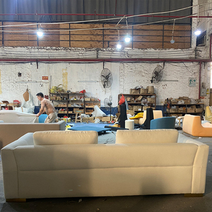 Fornitura diretta dei produttori set di divani in tessuto di stoffa per soggiorno con base in acciaio inossidabile stile semplice <span class=keywords><strong>beige</strong></span> nordico - Product Image 2
