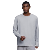 Couche de base unie unie, fine, anti-humidité, respirante, coupe décontractée, sport décontracté, polyester, col rond, manches longues