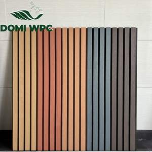 Revestimiento de pared europeo Wpc Paneles de pared <span class=keywords><strong>exterior</strong></span> absorbentes de sonido Tableros de revestimiento de plástico de madera impermeables - Product Image 2