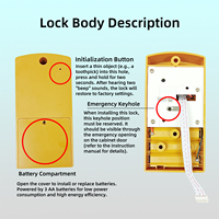 Cerradura Inteligente RFID HF616-1SDN para Armarios, Ideal para Gimnasios, Spas, Hoteles, Oficinas, Escuelas, Piscinas, Sistema de Cerradura Inteligente Universal para Múltiples Escenarios