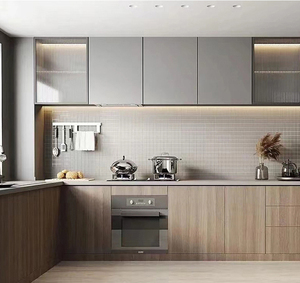 Tùy chỉnh hiện đại tủ bếp thiết kế sang trọng với MDF carcase và PVC cửa kết thúc độc quyền tường đơn giá - Product Image 2