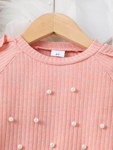 Conjunto de Suéter de Dos Piezas a la Moda para Otoño/Invierno para Bebés y Niños Pequeños, Mangas Largas y Pantalones - Product Image 4